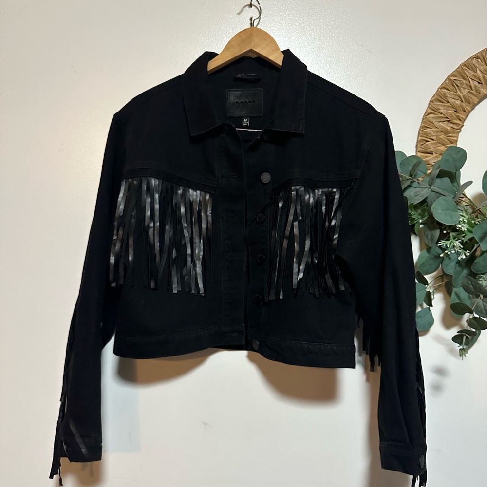 Blanknyc fringe denim jacket